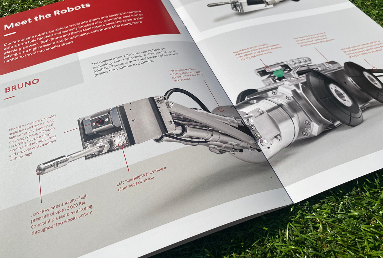 Drainjet Robotics brochure design