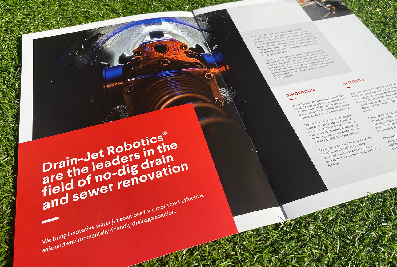 DrainJet brochure design