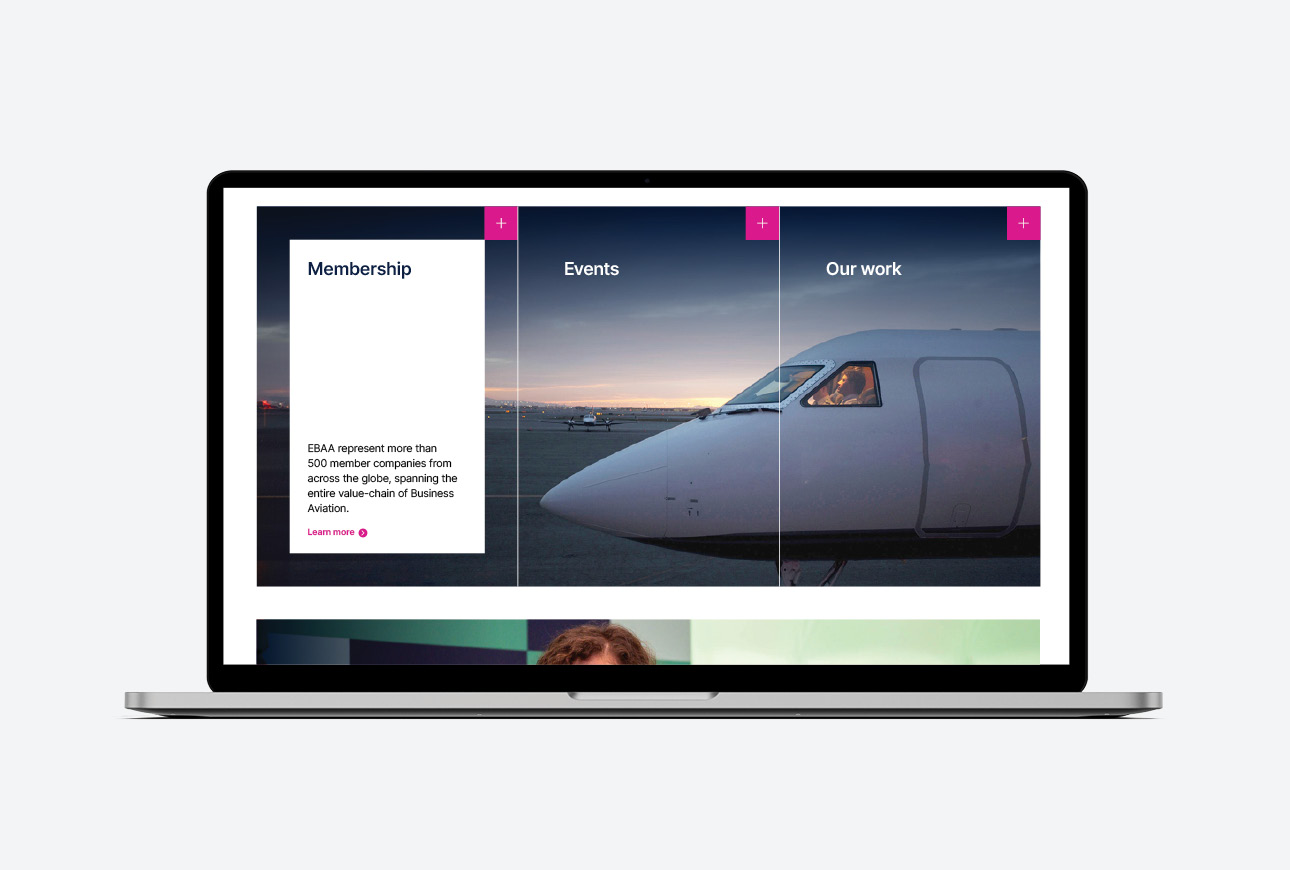 Close-up of website interface showing typography, spacing and clean digital design for improved readability and accessibility