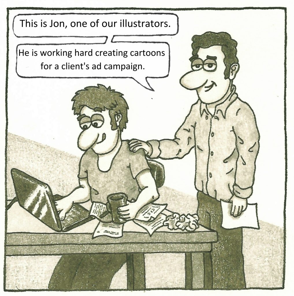 use cartoons in your marketing literature