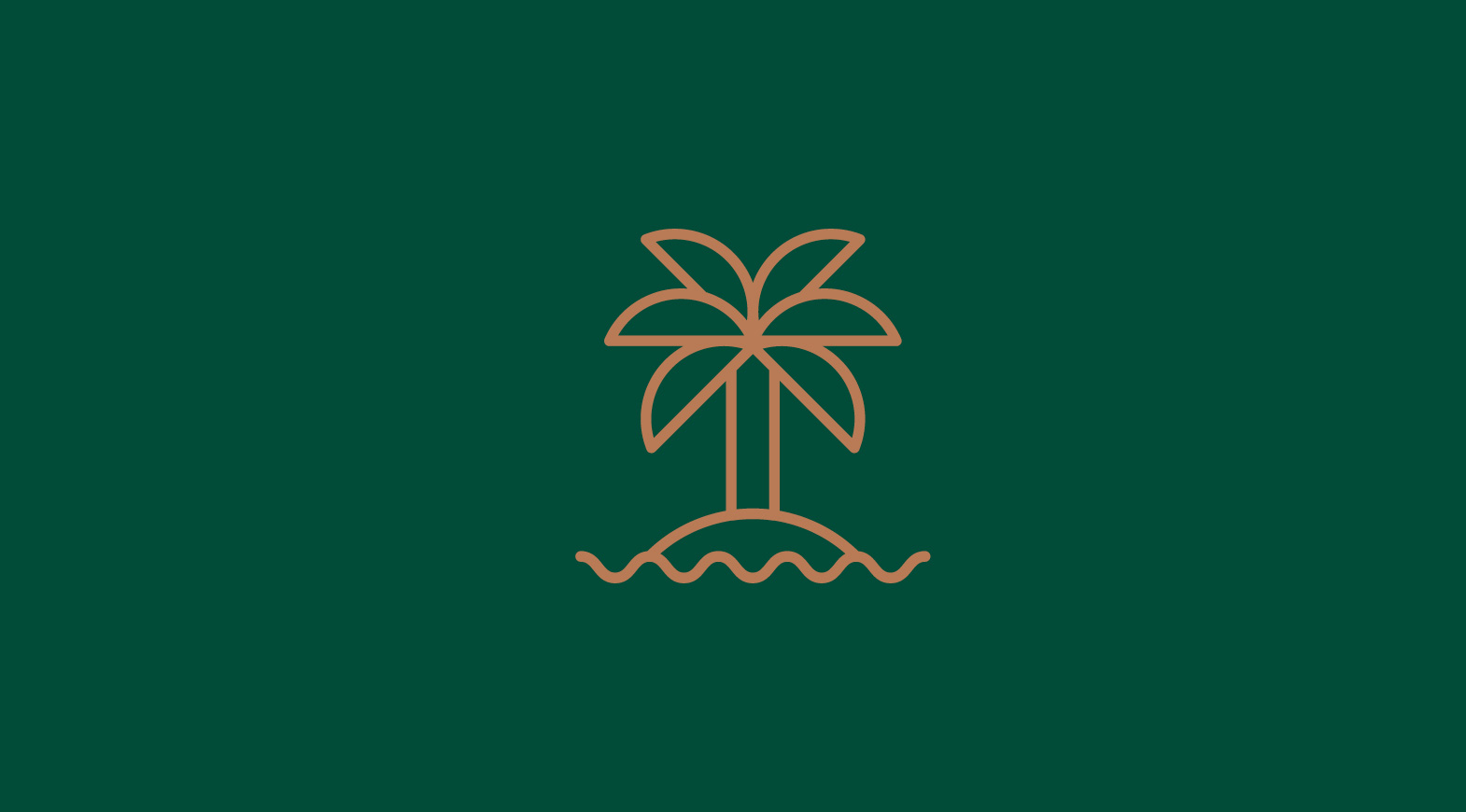 Luxury travel palm tree icon representing tropical destinations and private jet vacations