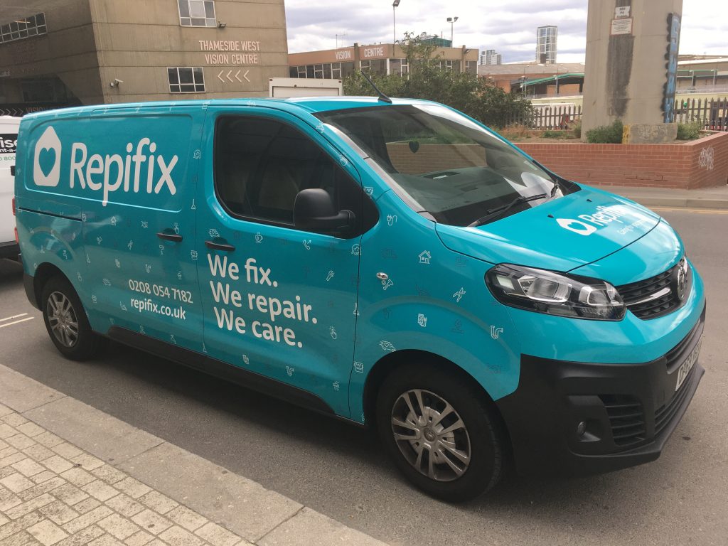 Repifix vehicle livery in new branding