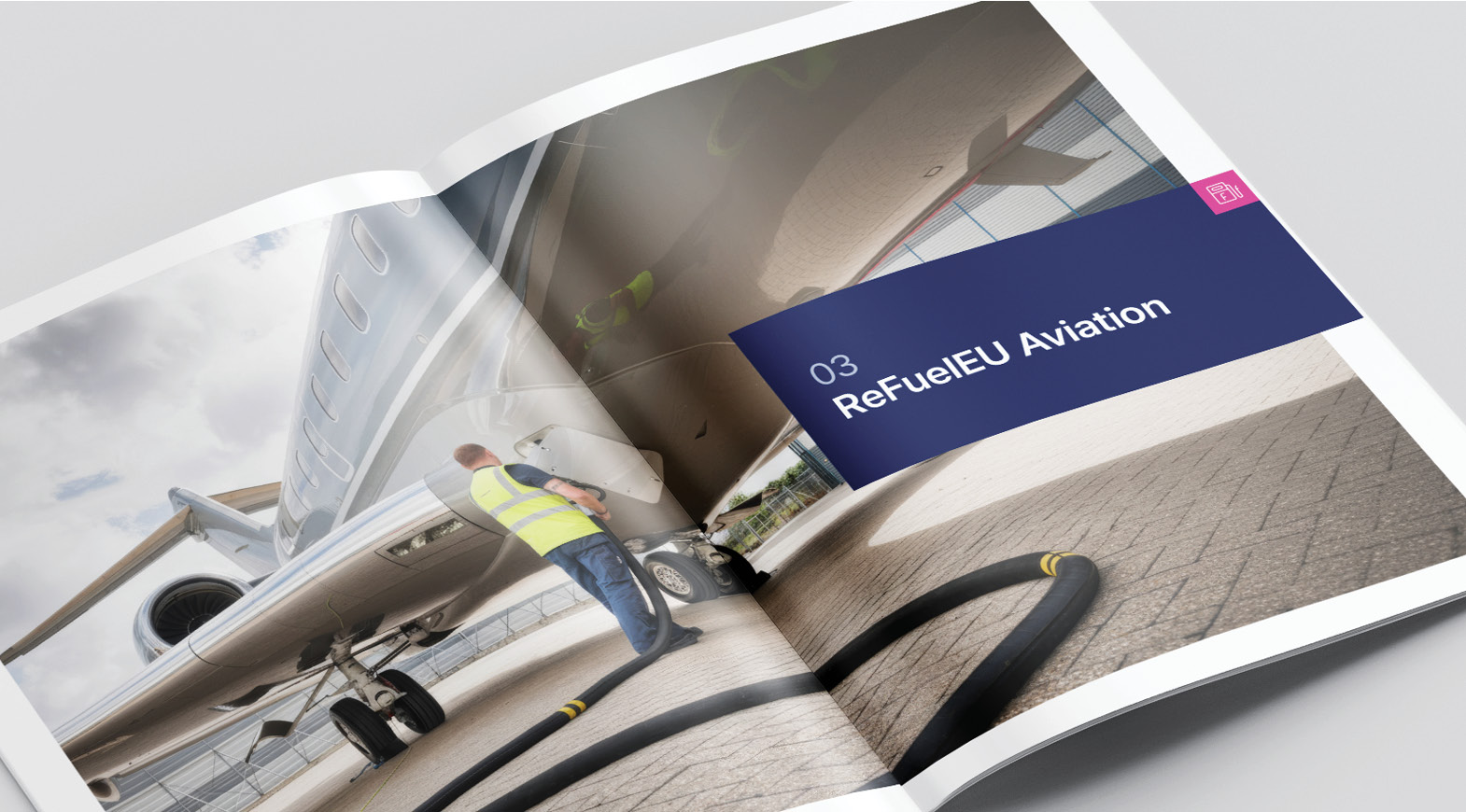 Business aircraft being refuelled on the tarmac illustrating ReFuelEU Aviation policy in the EBAA report
