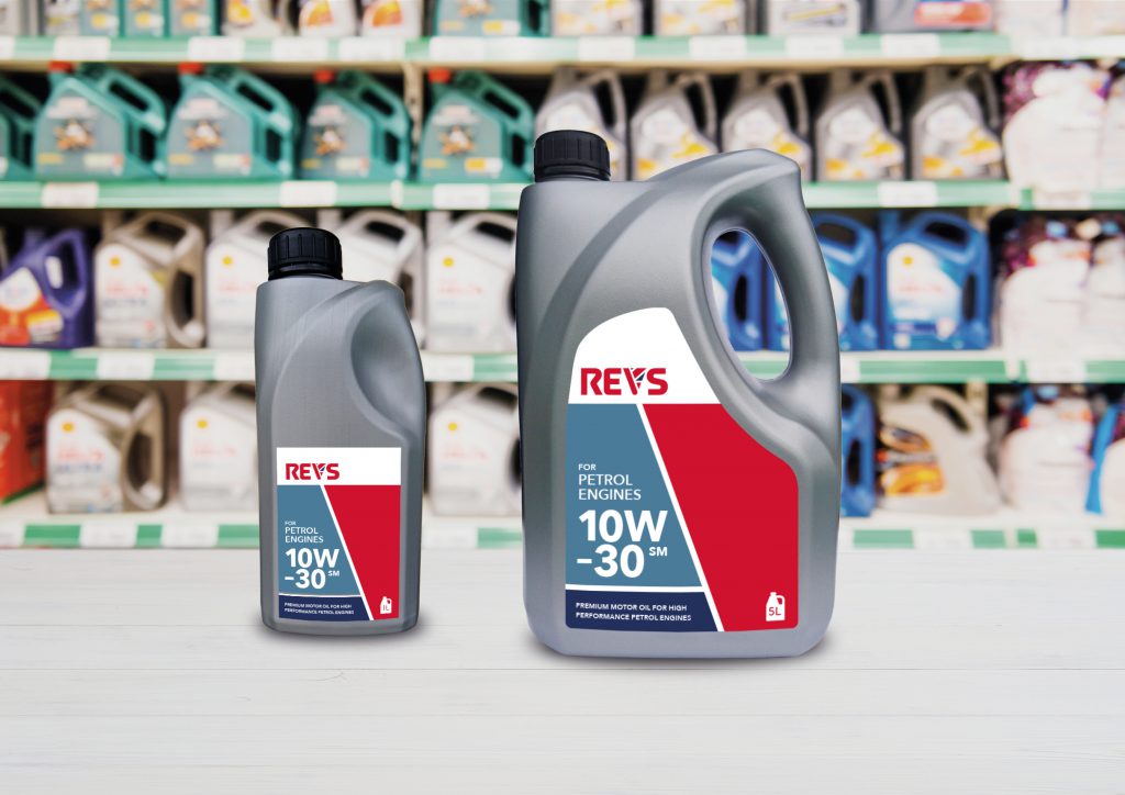 REVS packaging design by branding agency, Design Inc