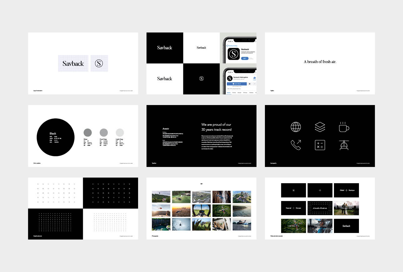 Savback brand identity design including logo variations typography and visual assets