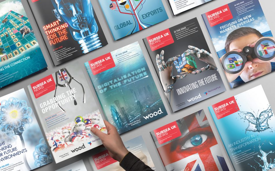 examples of magazines produced for Subsea UK