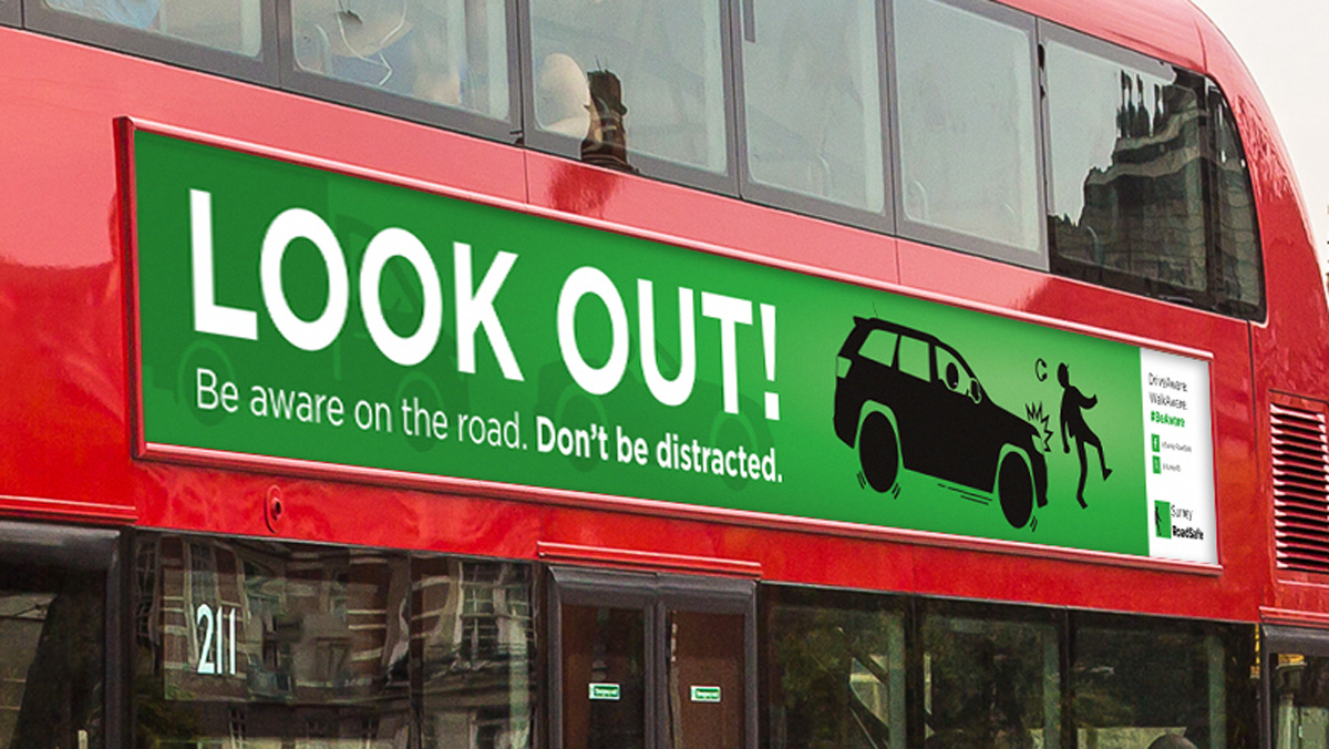 Surrey RoadSafe bus advertising