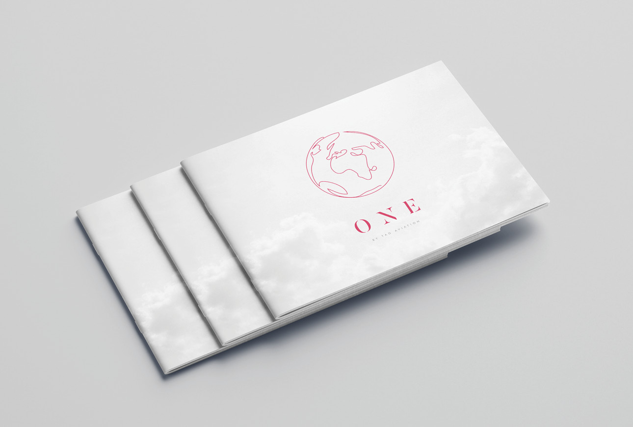 Printed marketing collateral for TAG Aviation One charter membership outlining terms, benefits and exclusive services