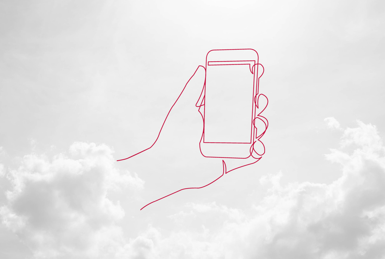 Fluid single-line illustration representing personalised private jet service profile in TAG Aviation One branding