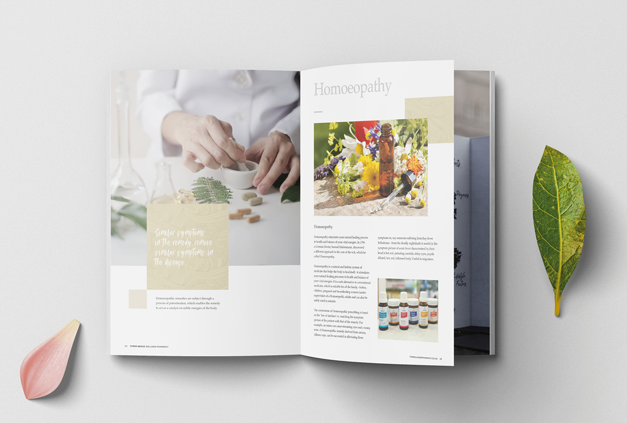 healthcare services brochure for Tower Bridge pharmacy