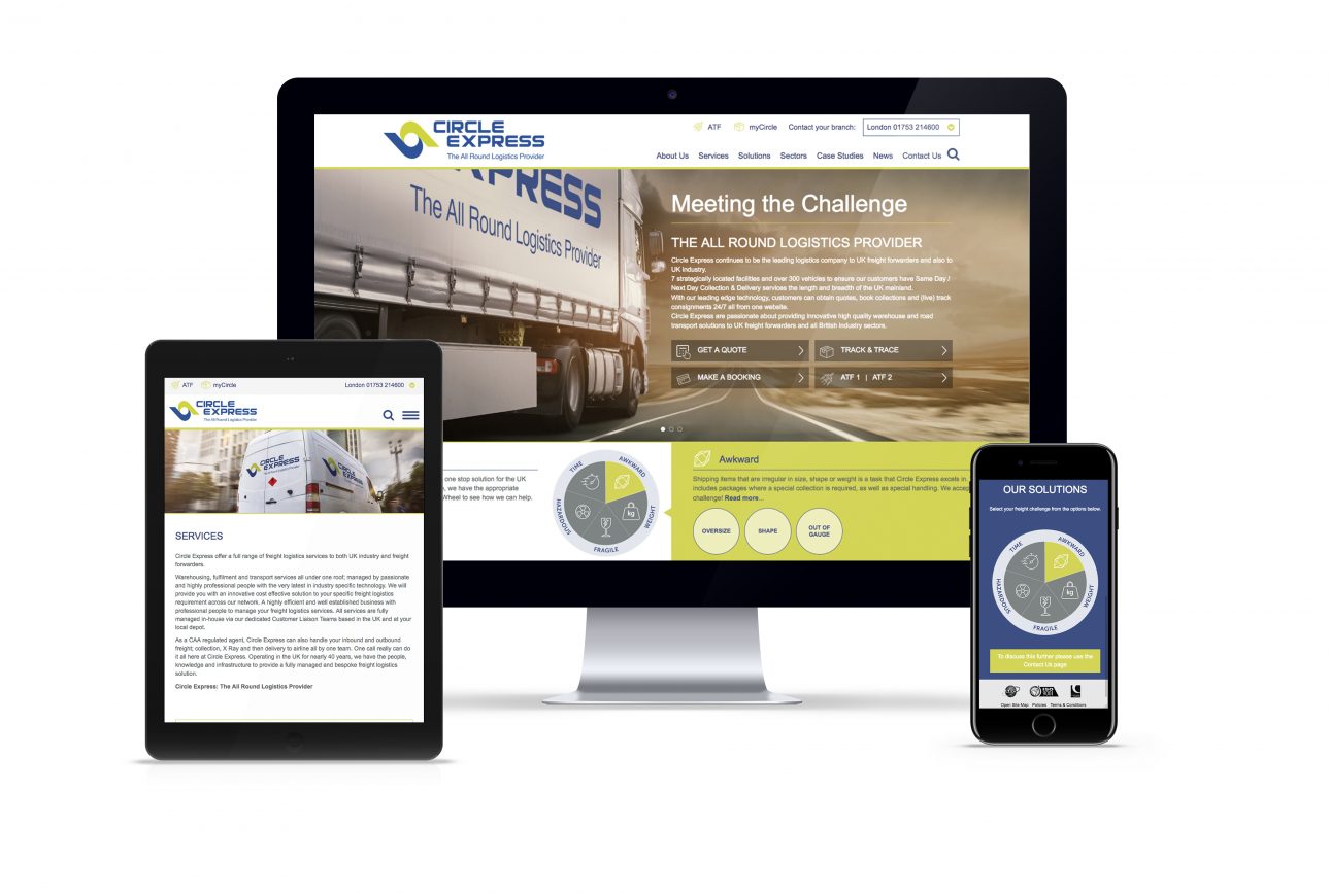 website portfolio: Circle Express website