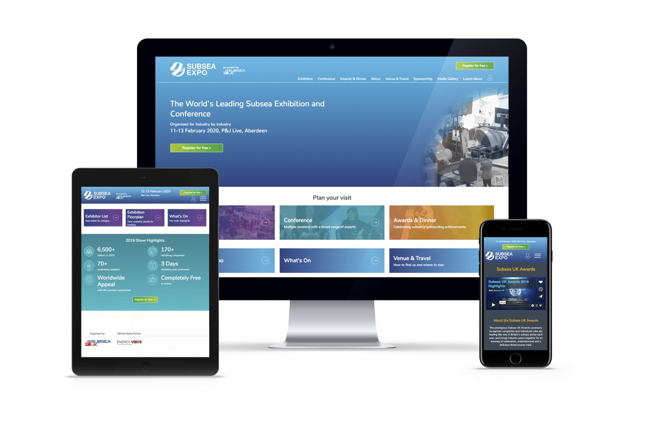 website portfolio: Subsea Expo website