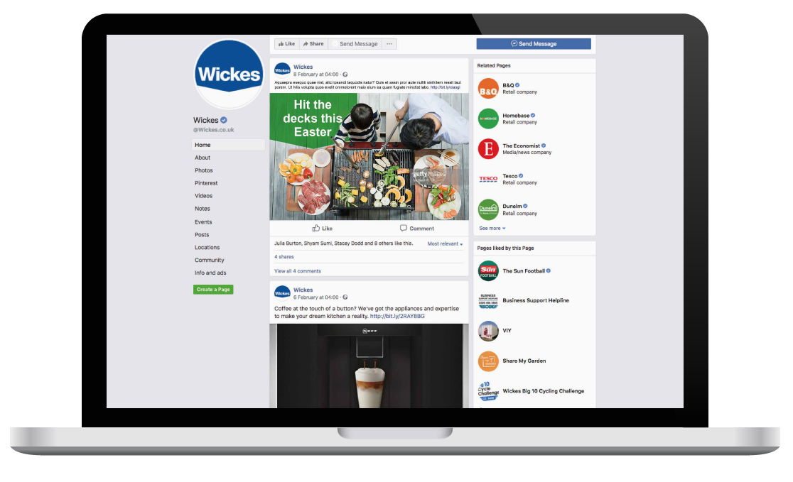 digital marketing: social media advertising on a laptop