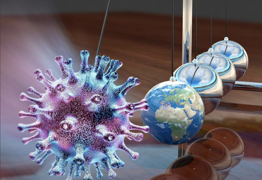 The pandemic hits