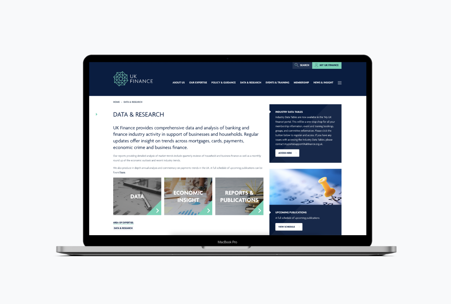 UK Finance webpage