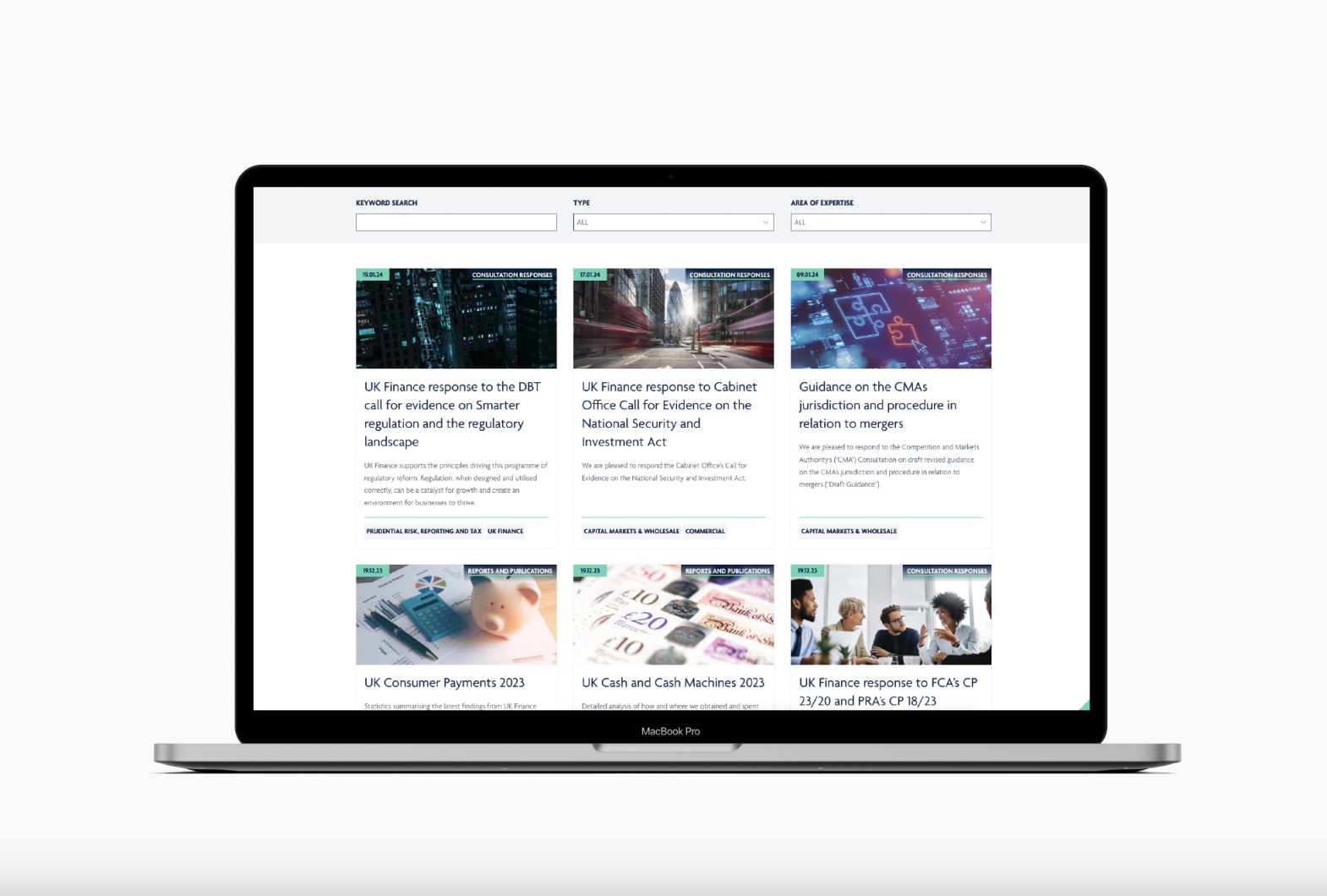 UK Finance web page