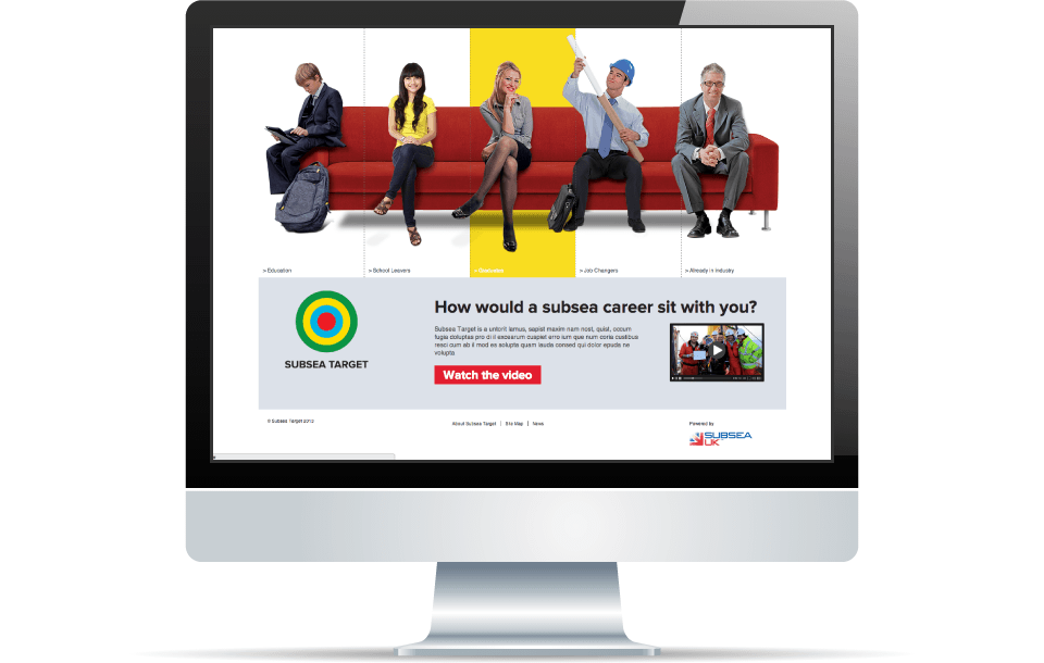 Subsea Target website design